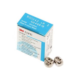 3M Unitek Stainless Steel Primary Molar Crown, Lower Right Second Primary Molar, Size 2 (2LR2), 5/Box, 900242 thumbnail 11