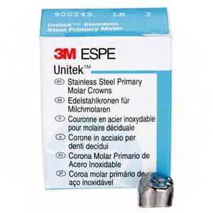 3M Unitek Stainless Steel Primary Molar Crown, Lower Right Second Primary Molar, Size 3 (2LR3), 5/Box, 900243 thumbnail 11