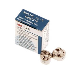 3M Unitek Stainless Steel Permanent Molar Crown, Upper Left First Permanent Molar, Size 5 (UL5), 5/Box, 900315 thumbnail 12