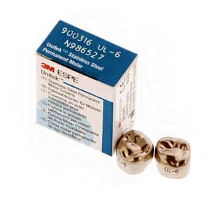 3M Unitek Stainless Steel Permanent Molar Crown, Upper Left First Permanent Molar, Size 6 (1UL6), 5/Box, 900316 thumbnail 12