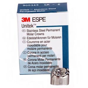 3M Unitek Stainless Steel Permanent Molar Crown, Lower Right First Permanent Molar, Size 6 (1LR6), 5/Box, 900346 thumbnail 12