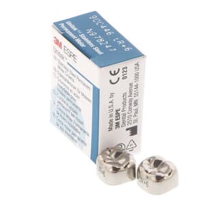 3M Unitek Permanent Stainless Steel Crown, LR6 (Lower Right First Molar), Refill Pack of 5 - UNITEK CROWNS 2LR6 SS PERM. MOLAR - Image 1