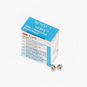 3M Unitek Stainless Steel Primary Anterior Crown, Size 1L (Lower Cuspid), Pkg/5 - UNITEK CROWNS LC1 SS PRIMARY ANTERIOR - Image 1
