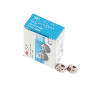 3M ESPE Stainless Steel Primary Molar Crown, First Primary Molar, Lower Left, Size DLL4, 5/Box, D-LL-4 thumbnail 12
