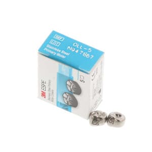 3M ESPE Stainless Steel Primary Molar Crown, First Primary Molar, Lower Left, Size DLL5, 5/Box, D-LL-5 thumbnail 11