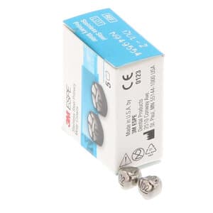 3M Stainless Steel Primary Molar Crown, First Primary Molar, Upper Left, Size DUL2, 5/Box, D-UL-2 thumbnail 12