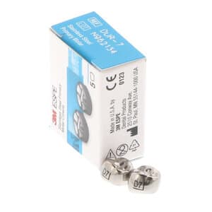 3M ESPE Stainless Steel Primary Molar Crown, First Primary Molar, Upper Right, Size DUR7, 5/Box, D-UR-7 thumbnail 12