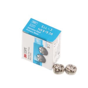 3M ESPE Stainless Steel Primary Molar Crown, Second Primary Molar, Lower Left, Size ELL3, Refill Box of 5, E-LL-3 thumbnail 12