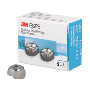3M ESPE Stainless Steel Primary Molar Crown, Size ELL4, Lower Left Second Primary Molar, 5/Box, E-LL-4 thumbnail 12