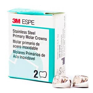3M Stainless Steel Primary Molar Crowns, Second Primary Molar, Upper Left, Size EUL2, 5/Box, E-UL-2 thumbnail 12
