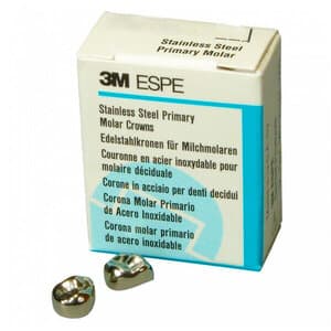 3M ESPE Stainless Steel Primary Molar Crown, Size EUL4, Upper Left Second Primary Molar, Refill Box of 5, E-UL-4 thumbnail 11