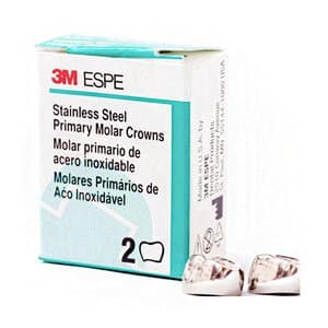 3M ESPE Stainless Steel Primary Molar Crown, Size EUR5, Upper Right Second Primary Molar, 5/Box, E-UR-5 thumbnail 12