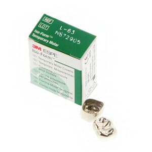 3M Iso-Form Temporary Tin-Silver Molar Crown, Lower Left First Molar, Size L63, 5/Box, L63 thumbnail 6