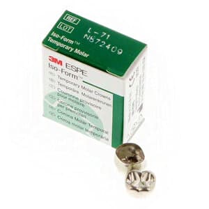 3M Iso-Form Temporary Tin-Silver Molar Crowns, Lower Left Second Molar, Size L71, 5/Box, L71 thumbnail 6