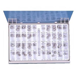 3M Iso-Form Temporary Molar Crowns Introductory Kit (MC-64), Tin-Silver Alloy, 64 Crowns - MC-64 Iso Form Crown Kit - Image 1