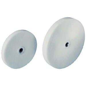 Keystone White Acrylic Knock-Down Wheel, Aluminum Oxide, 4" x 1/2" with 1/4" Lead Reinforced Center Hole, 36-46 Grit, 1900090 thumbnail 6