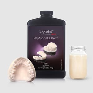 Keyprint KeyModel Ultra Laboratory 3D Printing Resin, Ivory, 1 kg Bottle, 4220009 thumbnail 3