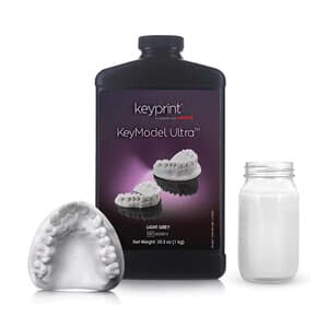 KeyModel Ultra Light Grey 3D Printing Resin, 1 kg Bottle, 4220010 thumbnail 6