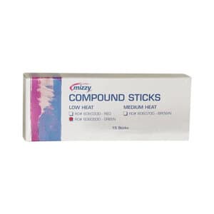 Mizzy Impression Compound Sticks, Green, Low Heat, 4.5 oz, 15/Pk, 6060500 thumbnail 7