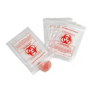Keystone Biohazard Transfer Zipper Bag, Clear, 5" x 8", with Document Pouch, 1000/Box, 9557540 thumbnail 3