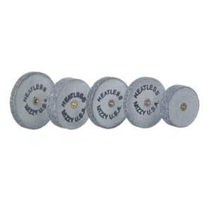 Keystone Mizzy Heatless Wheels, Regular Grit, #14, 1/2" x 1/8", Grey, 50/Pk thumbnail 3
