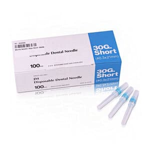 J. Morita JM Blue Disposable Dental Needles, Plastic Hub, 30 Gauge Short, 21mm, 100/Box, 20-30GS thumbnail 20