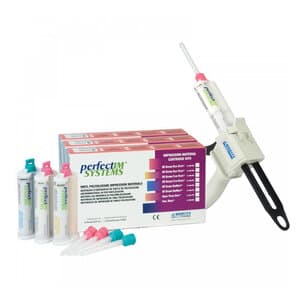 J Morita PerfectIM Blue Velvet 90 Second VPS Impression Material Cartridge Kit, 3 x 50 ml Cartridges with 12 Mixing Tips, 21-300-550 thumbnail 4