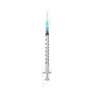 Exel Tuberculin Syringe with Needle, Luer Slip, 1cc, 27G x 1/2", Sterile, 100/Box thumbnail 2
