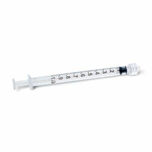 Exel 1cc Syringe Only with Luer Lock, Box of 100 - EXEL 1cc SYRINGE ONLY W/ LUER LOCK BX/100 - Image 1