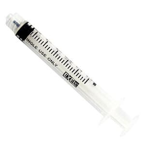 Exel 3cc Luer Lock Syringe with Tip Cap, Low Dead Space, Sterile, Clear, 100/Box thumbnail 3