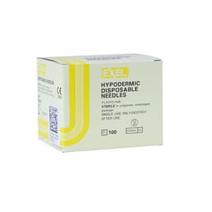 Exel Hypodermic Needle, 30G x 1", Yellow, Sterile, 100/Box, 26439 thumbnail 2