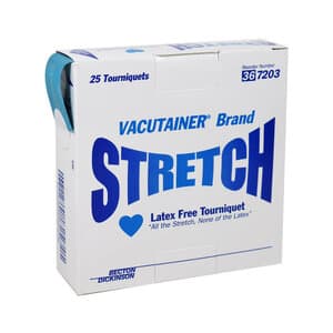 BD Vacutainer® Tourniquet, Stretch, Latex-Free, 25/Box - VACUTAINER TOURNIQUET BX 25 STRETCH LATEX FREE - Image 1