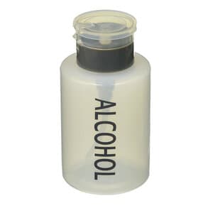 TECH-MED Alcohol Pump Dispenser Bottle, 9 oz, Clear, Unfilled - TECH-MED Pump Dispenser Bottle with Imprint - Image 1