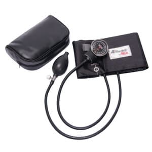 Pro Advantage Deluxe Aneroid Sphygmomanometer with Blood Pressure Cuff, Adult, Black, Latex Free - DLX ANEROID ADULT BP CUFF SPHYGMOMANOMETER - Image 1