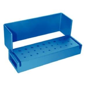 Kerr AXIS Bur Block, 27 Hole, 18 FG / 9 RA, Blue Anodized Aluminum, Autoclavable, AB110-1U thumbnail 6