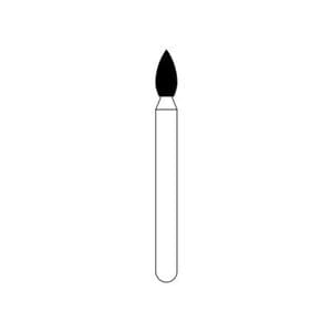 NTI® FG Diamond Bur, Coarse, Pointed Football #368-016, 1.6 mm Diameter, 3.5 mm Head Length, Green, 5/Pkg, C368-016 thumbnail 5