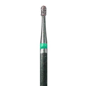 NTI® FG Diamond Bur, Coarse, Pear Round End, #822-010 / C822-010, 1.0 mm Diameter, 2.0 mm Length, Green, 5/Pkg thumbnail 5