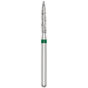 NTI Diamond Bur, FG, Flame, #862-012, 1.2 mm, Coarse, Green, 5/Pk, C862-012 thumbnail 10