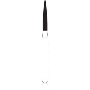 NTI Diamond Bur, FG, Flame, #C888-012, 1.2 mm, Coarse, Green, 5/Pk, C888-012 thumbnail 6