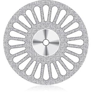 NTI Superflex Diamond Disc, HP Handpiece Shank, Double-Sided, Perforated, Coarse, Green, 22 mm Diameter, 0.25 mm Thickness, D405-220C, 1/Pkg thumbnail 6