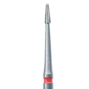 NTI TDF-4 Trimming & Finishing Carbide Bur, 8-Fluted, FG, Safe End, 1.0 mm, Red, 5/Pk, H133-010 thumbnail 7