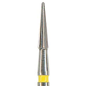 NTI 16-Fluted Trimming & Finishing Carbide Burs, FG, Safe End, TDF-4F, 1.0 mm, Yellow, Fine, 5/Pk, H133-010F thumbnail 7