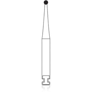 NTI 2-Piece Operative Carbide Burs, RA Right Angle Latch, Round #2, 1.0 mm Diameter, 100/Pkg, H2-RA100 thumbnail 4