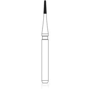 NTI Trimming & Finishing Carbide Bur, 20-Flute, OA-3F, Bullet, FG, 0.7 mm, Yellow, 5/Pkg, H247-007F thumbnail 5