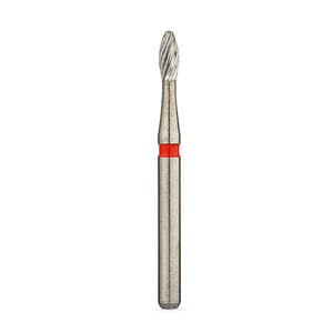 NTI 12-Fluted Trimming & Finishing Carbide Burs, FG, Football, #7404, 1.4 mm, Red, 5/Pk, H379-014 thumbnail 7