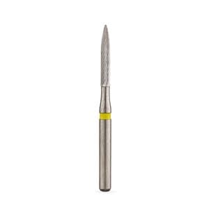 NTI Trimming & Finishing Carbide Bur, FG, Long Flame, 20-Flute, Yellow, H48L-012F, 5/Pk thumbnail 6
