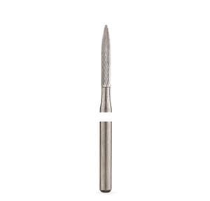 NTI Trimming & Finishing Carbide Bur, Long Flame, 30 Flute, White, Friction Grip, H48L-012UF, 5/Pack thumbnail 3
