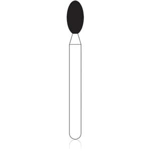 NTI Diamond Bur, FG, Football, #M379-023, 2.3 mm, Medium Grit, Gray, 5/Pk thumbnail 7