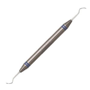 Nordent Sickle Scaler #204S, Posterior, Double End, DuraLite ColorRings Handle, Stainless Steel, CESC204S thumbnail 4