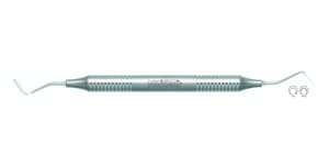 Nordent Gingival Cord Packer #N122, Plain Tips, Opposing Angles, Double-Ended, DuraLite Round Handle thumbnail 5
